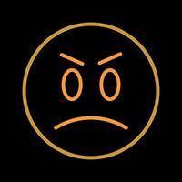 Angry Face Icon Design vector