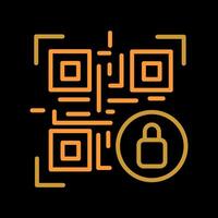 QR Code Encryption Icon Design vector