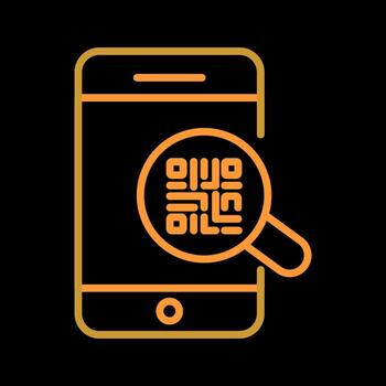 qr código autenticación icono diseño vector