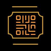 QR Code Ticket Icon Design vector
