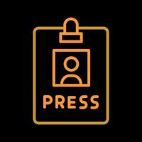 Press Pass Icon Design vector