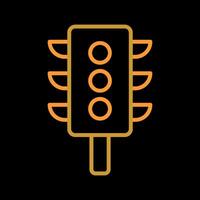 Vertical Traffic Light Icon Design vector