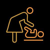 Changing Table Icon Design vector