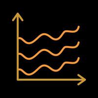 Spline Chart Icon Design vector