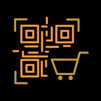 QR Code Shopping Icon Design vector