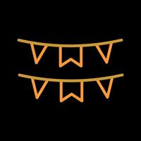 Bunting Flags Icon Design vector