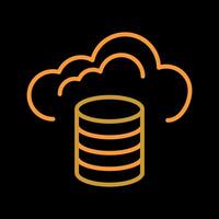 Cloud Database Icon Design vector