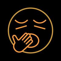 Yawning Face Icon Design vector