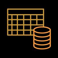 Table Data Icon Design vector