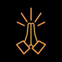 Folded Hands Icon Design vector