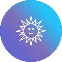 Sun with Face Icon Design vector