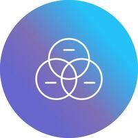 Venn Diagram Icon Design vector