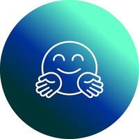 Hugging Face Icon Design vector