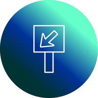 Diagonal Down Left Arrow Icon Design vector