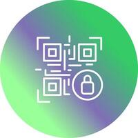 QR Code Encryption Icon Design vector