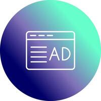 Ad Placement Icon Design vector