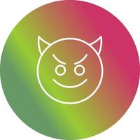 Smiling Face with Horns Icon Design vector