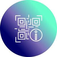 QR Code Information Icon Design vector
