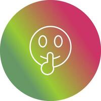 Shushing Face Icon Design vector