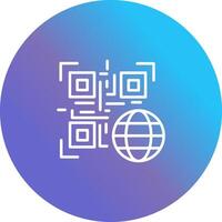 QR Code Website Icon Design vector