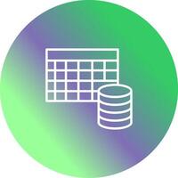 Table Data Icon Design vector