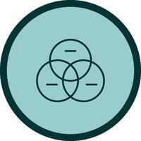 Venn Diagram Icon Design vector