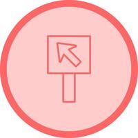 Diagonal Up Left Arrow Icon Design vector