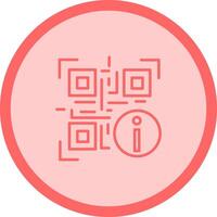 QR Code Information Icon Design vector