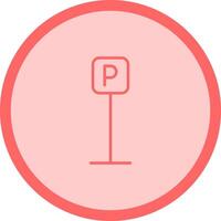 P Button Icon Design vector