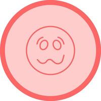 Woozy Face Icon Design vector