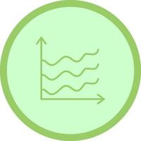 Spline Chart Icon Design vector