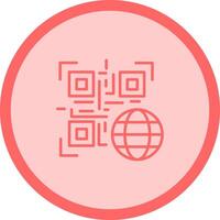 QR Code Website Icon Design vector