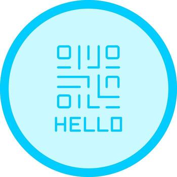 qr código texto icono diseño vector