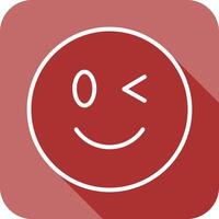 Winking Face Icon Design vector