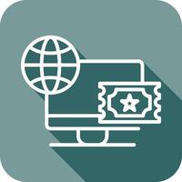 Ticket System Icon Design vector