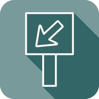 Diagonal Down Left Arrow Icon Design vector