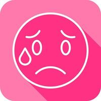 Crying Face Icon Design vector