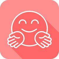 Hugging Face Icon Design vector