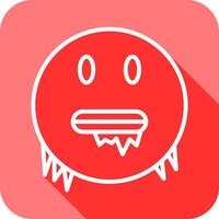 Cold Face Icon Design vector