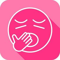 Yawning Face Icon Design vector