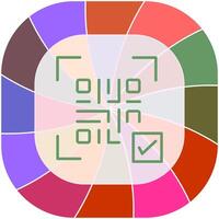 QR Code Link Icon Design vector