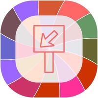 Diagonal Down Left Arrow Icon Design vector