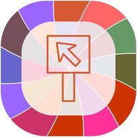 Diagonal Up Left Arrow Icon Design vector