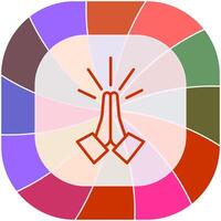 Folded Hands Icon Design vector
