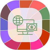 Ticket System Icon Design vector