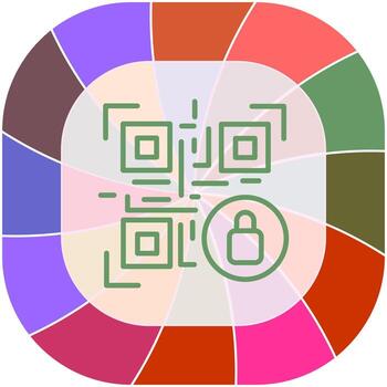 qr código cifrado icono diseño vector