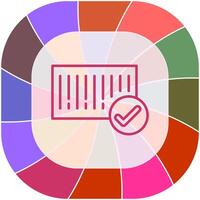 Barcode Check-in Icon Design vector