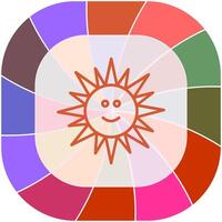 Sun with Face Icon Design vector