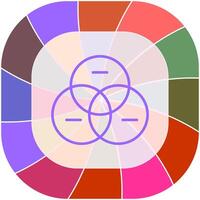 Venn Diagram Icon Design vector