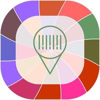 Barcode Location Icon Design vector